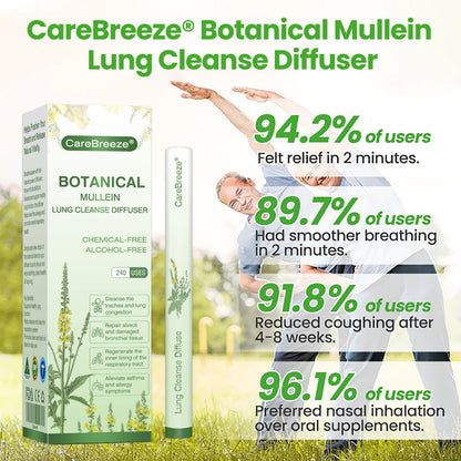 🇦🇺✅CareBreeze® Botanical Mullein Lung Cleanse Diffuser(🫁Cough, Pharyngitis, shortness of breath, sputum, stuffy nose, bronchitis, bronchitis, allergy symptoms, lung discomfort💝)