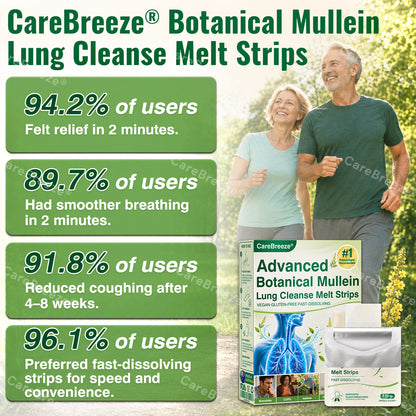 🇦🇺 ✅CareBreeze® Advanced Botanical Mullein Lung Cleanse Melt Strips（👨‍⚕️Directly acts on COPD, asthma, chronic bronchitis (CB), respiratory infections, lung cancer, sinusitis, and other conditions）