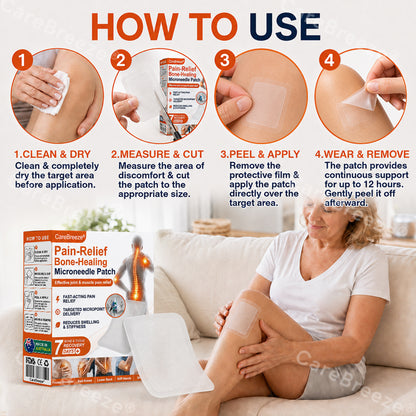 🦵✅🇦🇺 CareBreeze® Pain-Relief Bone-Healing Microneedle Patch(🧑‍⚕️Reducing joint swelling, pain, stiffness, redness, warmth, soreness, and joint fatigue)