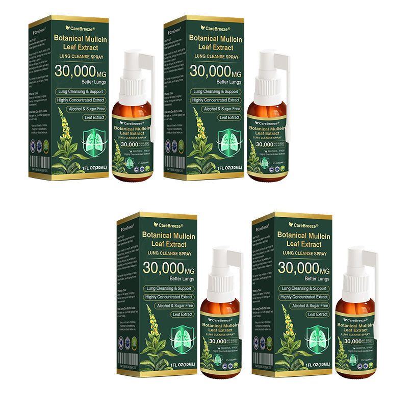 🛡️✅Official Store:CareBreeze® Botanical Mullein Leaf Extract Lung Cleanse Spray🫁（👨‍⚕️Directly acts on COPD, asthma, chronic bronchitis (CB), respiratory infections, lung cancer, sinusitis, and other conditions）