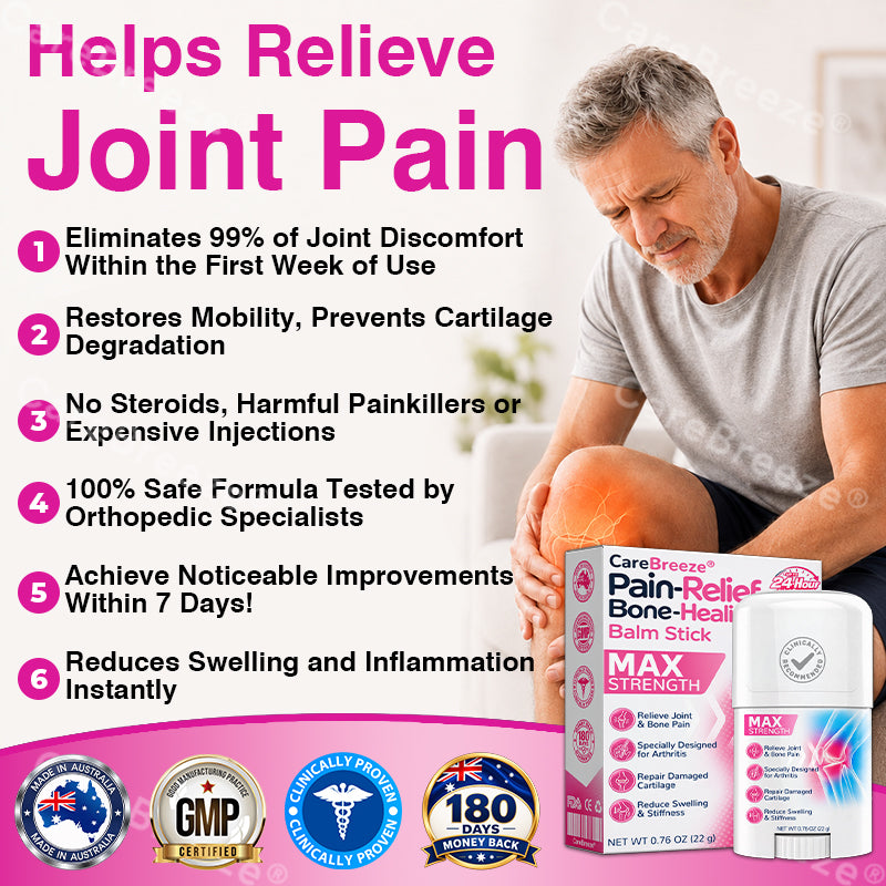 🏅✅🇦🇺 Official Store: CareBreeze® Pain-Relief Bone-Healing Balm Stick(🧑‍⚕️Reducing joint swelling, pain, stiffness, redness, warmth, soreness, and joint fatigue)