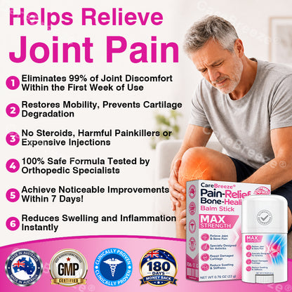 🏅✅🇦🇺 Official Store: CareBreeze® Pain-Relief Bone-Healing Balm Stick(🧑‍⚕️Reducing joint swelling, pain, stiffness, redness, warmth, soreness, and joint fatigue)