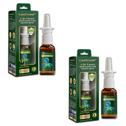 💖💖🇦🇺 Official Store:CareBreeze® 6-in-1 Herbal BeePropolis Lung Cleanse Spray🐝（👨‍⚕️Directly acts on COPD, asthma, chronic bronchitis (CB), respiratory infections, lung cancer, sinusitis, and other conditions）