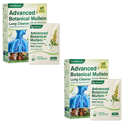🇦🇺 ✅CareBreeze® Advanced Botanical Mullein Lung Cleanse Melt Strips（👨‍⚕️Directly acts on COPD, asthma, chronic bronchitis (CB), respiratory infections, lung cancer, sinusitis, and other conditions）