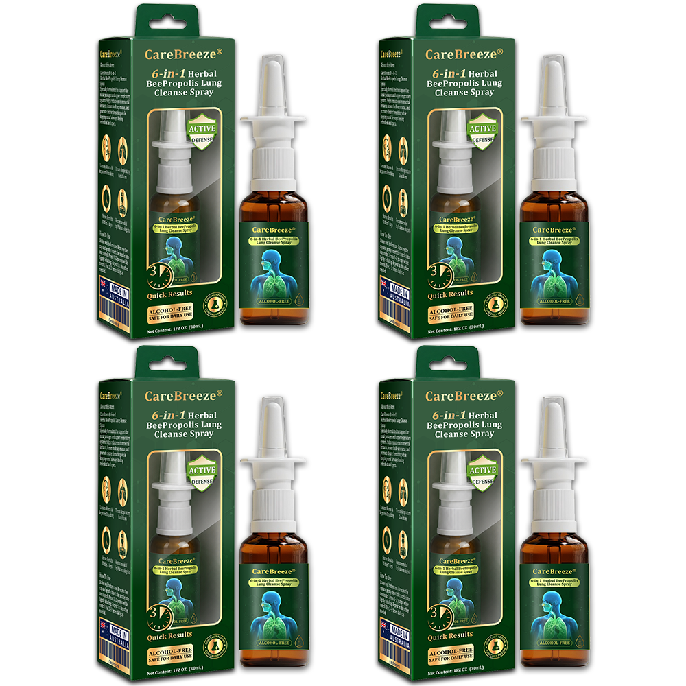 💖💖🇦🇺 Official Store:CareBreeze® 6-in-1 Herbal BeePropolis Lung Cleanse Spray🐝（👨‍⚕️Directly acts on COPD, asthma, chronic bronchitis (CB), respiratory infections, lung cancer, sinusitis, and other conditions）