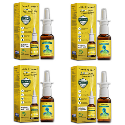 🐝AU Official Store:CareBreeze® 6-in-1 Herbal BeePropolis Lung Cleanse Spray（👨‍⚕️Directly acts on COPD, asthma, chronic bronchitis (CB), respiratory infections, lung cancer, sinusitis, and other conditions）