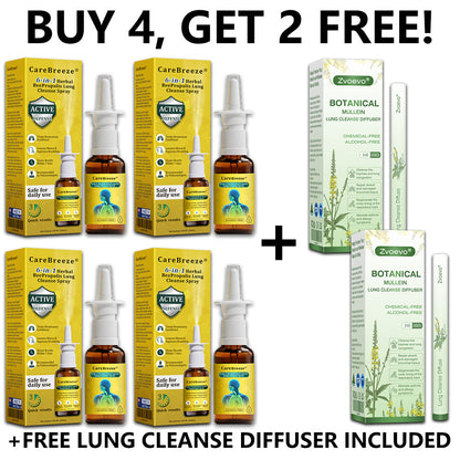 🐝AU Official Store:CareBreeze® 6-in-1 Herbal BeePropolis Lung Cleanse Spray（👨‍⚕️Directly acts on COPD, asthma, chronic bronchitis (CB), respiratory infections, lung cancer, sinusitis, and other conditions）