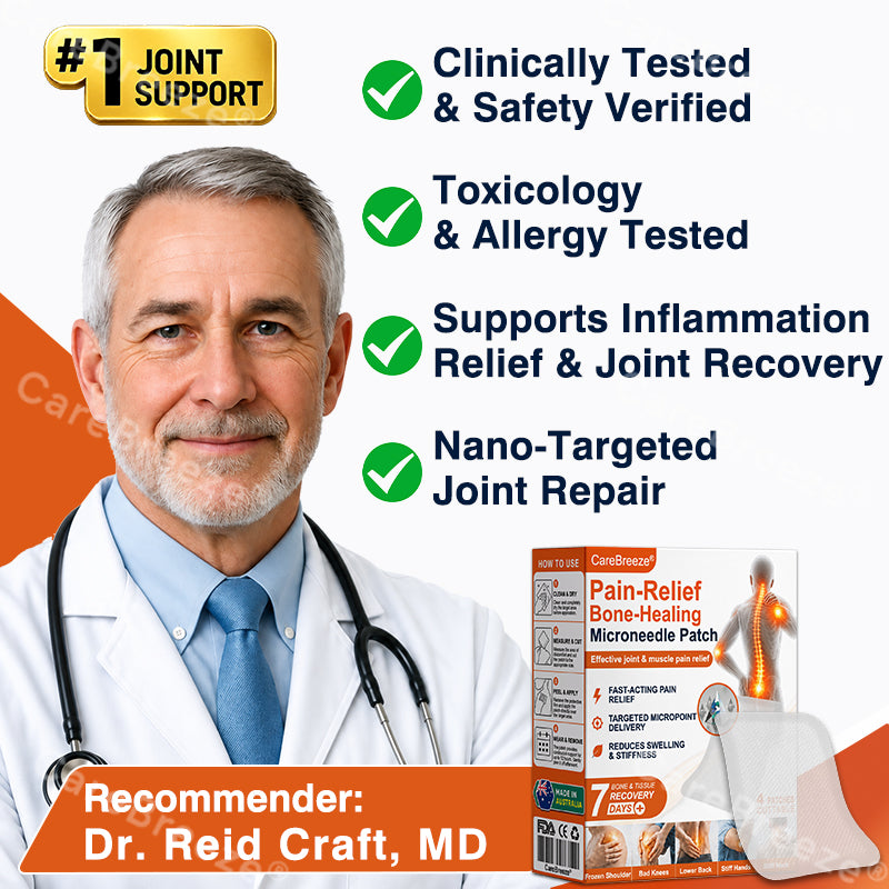🦵✅🇦🇺 CareBreeze® Pain-Relief Bone-Healing Microneedle Patch(🧑‍⚕️Reducing joint swelling, pain, stiffness, redness, warmth, soreness, and joint fatigue)