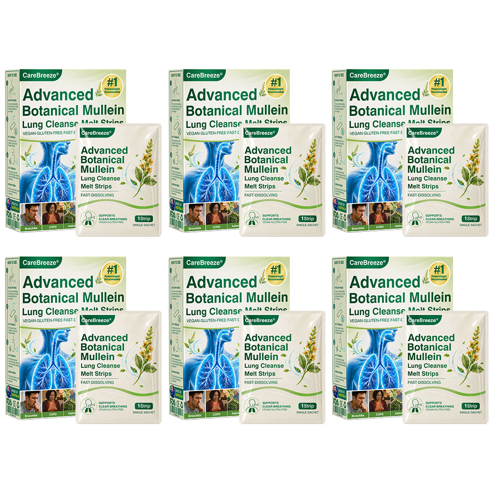 🇦🇺 ✅CareBreeze® Advanced Botanical Mullein Lung Cleanse Melt Strips（👨‍⚕️Directly acts on COPD, asthma, chronic bronchitis (CB), respiratory infections, lung cancer, sinusitis, and other conditions）