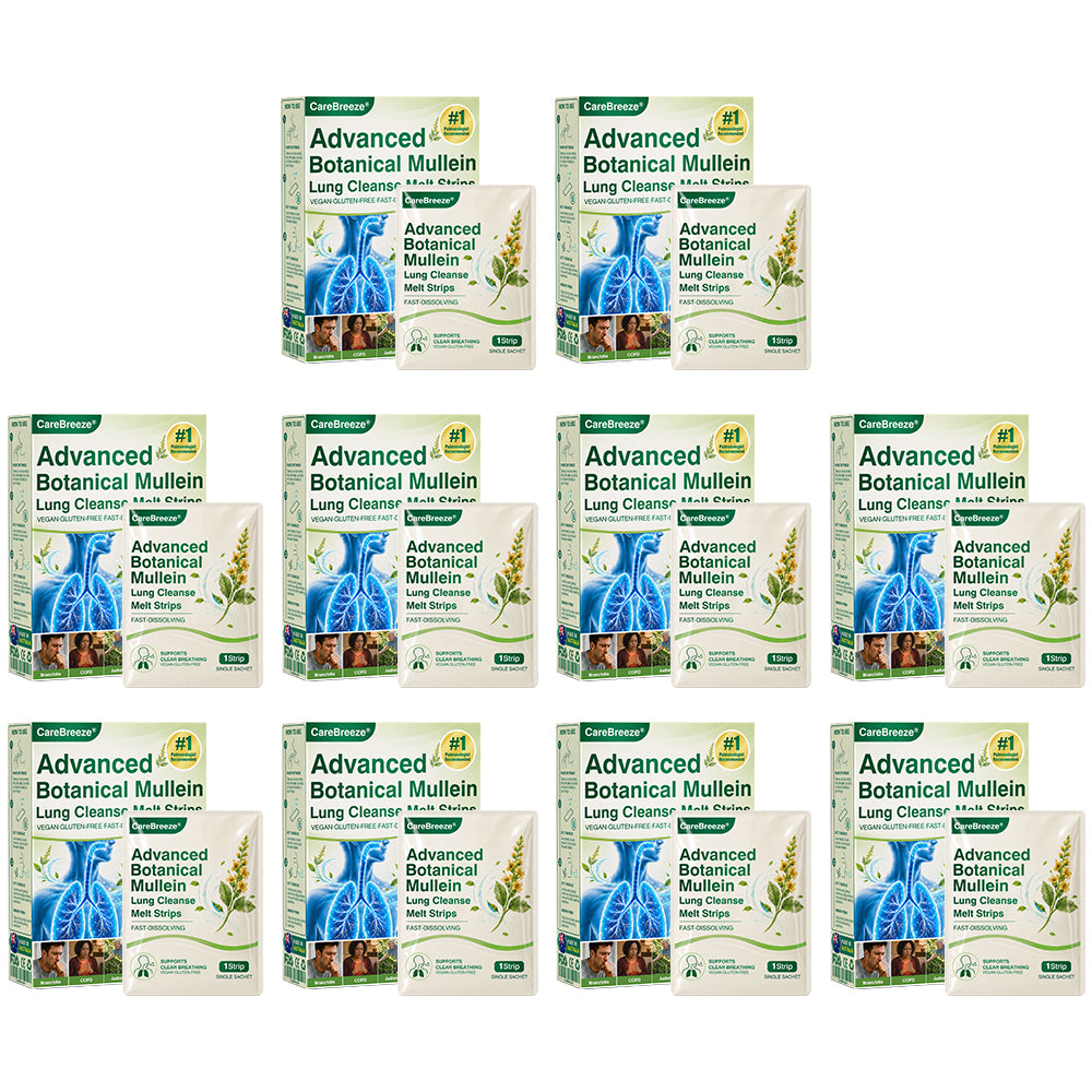 🇦🇺 ✅CareBreeze® Advanced Botanical Mullein Lung Cleanse Melt Strips（👨‍⚕️Directly acts on COPD, asthma, chronic bronchitis (CB), respiratory infections, lung cancer, sinusitis, and other conditions）