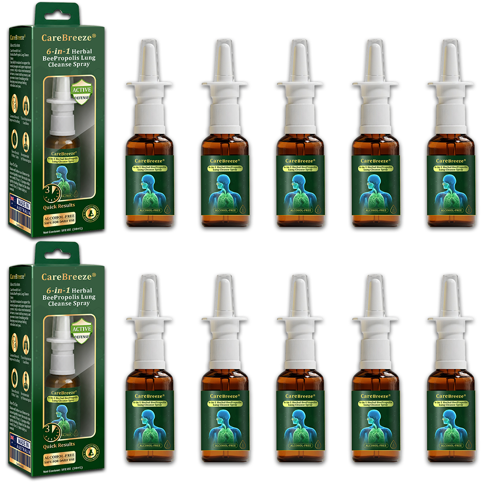 💖💖🇦🇺 Official Store:CareBreeze® 6-in-1 Herbal BeePropolis Lung Cleanse Spray🐝（👨‍⚕️Directly acts on COPD, asthma, chronic bronchitis (CB), respiratory infections, lung cancer, sinusitis, and other conditions）