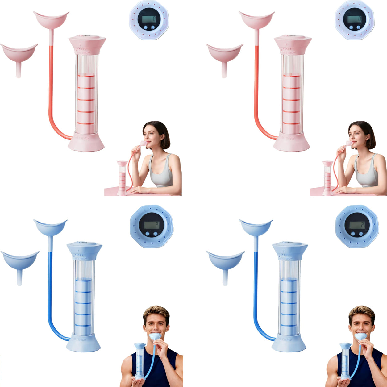 4PC Blue+Pink