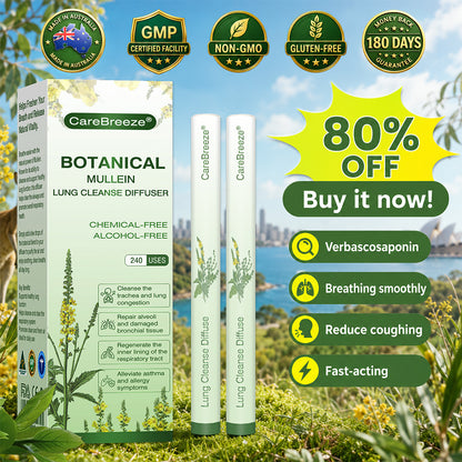 CareBreeze® Botanical Mullein Lung Cleanse Diffuser(🫁Cough, Pharyngitis, shortness of breath, sputum, stuffy nose, bronchitis, bronchitis, allergy symptoms, lung discomfort💝)
