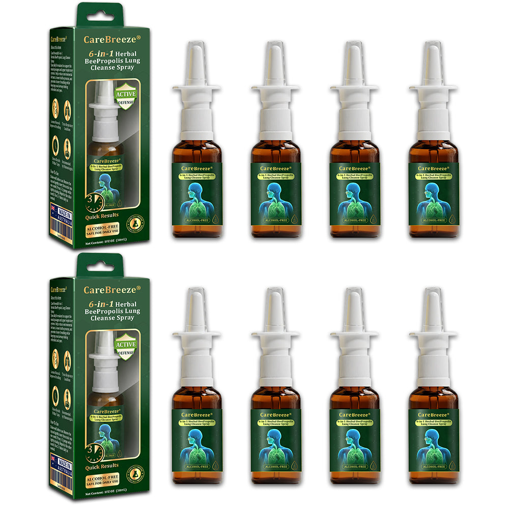 💖🫁🇦🇺 Official Store:CareBreeze® 6-in-1 Herbal BeePropolis Lung Cleanse Spray🐝（👨‍⚕️Directly acts on COPD, asthma, chronic bronchitis (CB), respiratory infections, lung cancer, sinusitis, and other conditions）